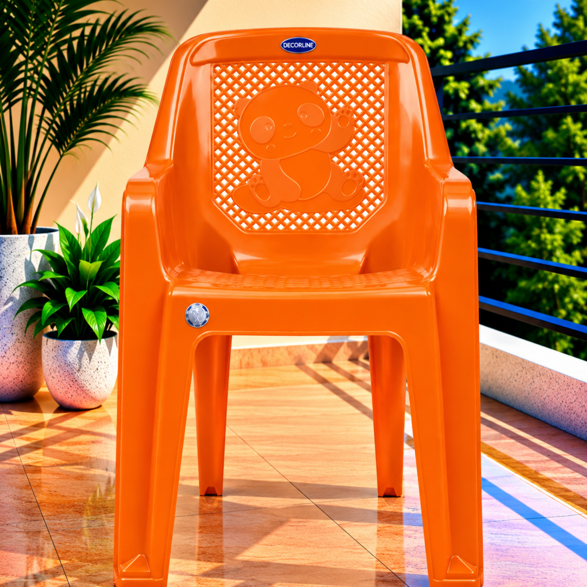 Panda Kids Armchair (Orange)
